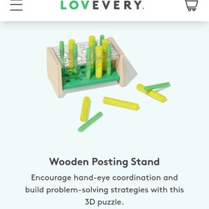 Colorful Wooden Test Tube Rack Toy